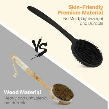 VWMYQ Silicone Back Scrubber for Comfortable Shower Exfoliation