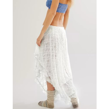 Yimoon Floral Lace Maxi Skirt for Stylish Summer Wear