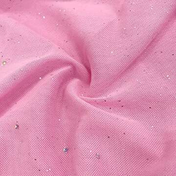 Yissang Women's Sexy Glitter Deep V Neck Long Sleeve Bodycon Ruched Cocktail Party Mini Dress Pink Small