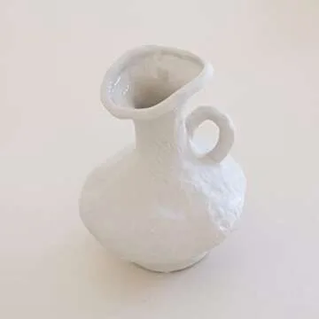 RONGSHAN White Ceramic Vase for Home Décor and DIY