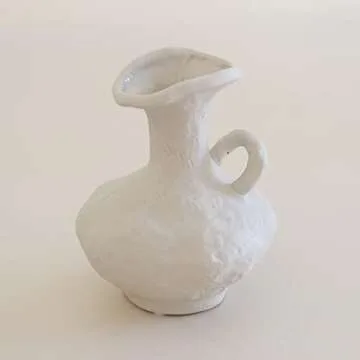 RONGSHAN White Ceramic Vase for Home Décor and DIY