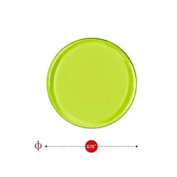 Hebayy 500 Transparent 8 Color Clear Bingo Counting Chip Plastic Markers (Each Measures 3/4 inch in Diameter)