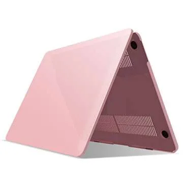 IBENZER Compatible with 2024 2023 M2 MacBook Pro 13 Inch Case 2024-2016 M1 A2338 A2289 A2251 A2159 A1989 A1706 A1708, Hard Shell Case & Keyboard Cover for Mac Pro 13, Rose Quartz, T13RQ+1 A