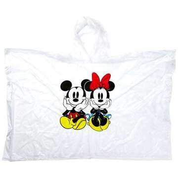 Disney Mickey Mouse Florida Adult Poncho, Yellow, One Size