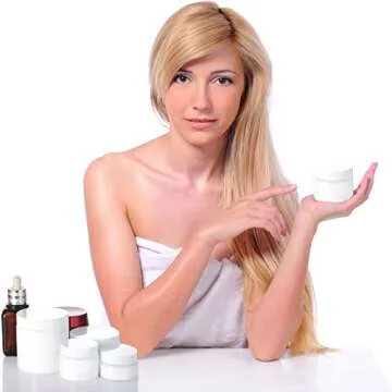 SATINIOR 6 Pack Clear Container with Lids Small Plastic Jars Wide Mouth Round Airtight Leak Proof Container Jars with Lid for Travel Storage, Cosmetic,eye Shadow, Nails, Paint, Jewelry(White,4 oz)