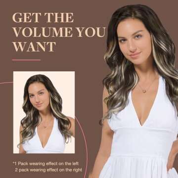 GOO GOO Real Human Hair Clip in Extensions for Women