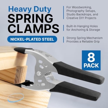 Heavy Duty 6" Spring Clamp Set - Perfect for All Projects