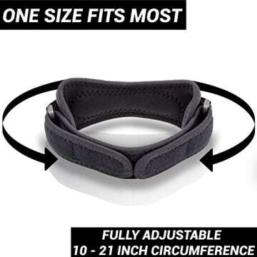 Marquee Sports 2 Pack Patella Tendon Support Strap Band | Knee Pain Relief for Running and Hiking | Adjustable Patellar Brace for Jumper's Knee and Tears | Black