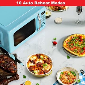 Galanz Retro Microwave Auto Cook Defrost Quick Start