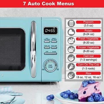 Galanz Retro Microwave Auto Cook Defrost Quick Start