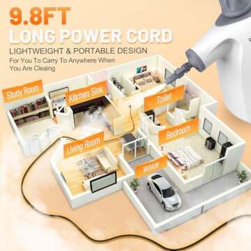 Multi-Surface Handheld Pressurized Steam Cleaner