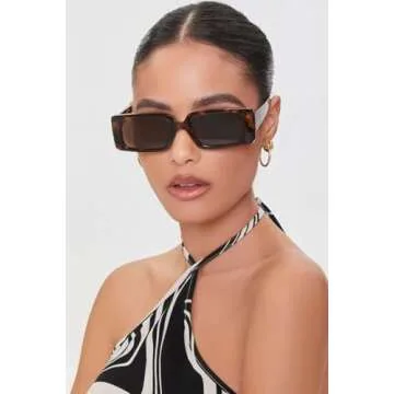 Fashionable SORVINO Vintage Rectangle Sunglasses for Women