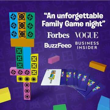 Blockwork by Uzzle Games - Fast-Paced Family Board Games - Multiple Difficulty Levels - Enjoyable and Challenging Puzzle Games – 2 to 4 Players – A Complete Family Night Fun Package - for Ages 4+