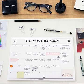 Monthly Times Desk Notepad