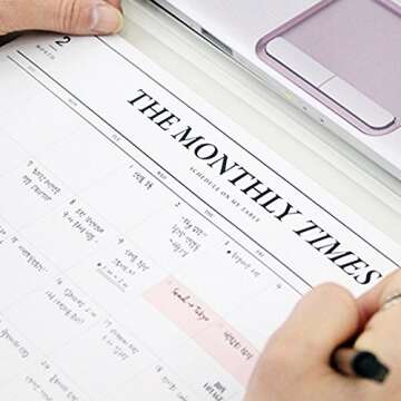 Monthly Times Desk Notepad