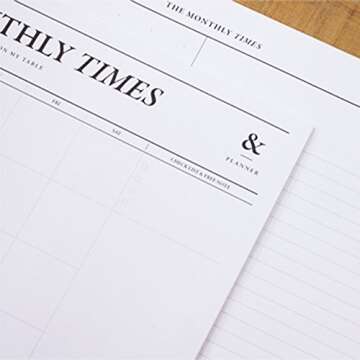 Monthly Times Desk Notepad