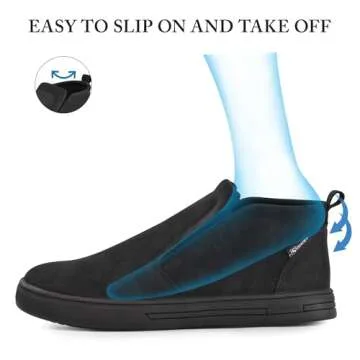 SUADEX Slip On Non Slip Work Shoes for Men and Women - Comfortable Safety Footwear