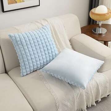 FUTEI Light Blue Decorative Pillow Covers - Set of 2