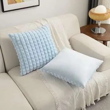 FUTEI Light Blue Decorative Pillow Covers - Set of 2