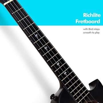 Enya Taimane Moon Signature Tenor Ukulele All Solid Mahogany 26" Black Ukelele Bundle with Gig Bag and Strap(EUT-Moon BK)