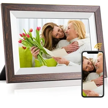 WiFi Digital Picture Frame 10.1 Inch Smart Digital Photo Frame with IPS Touch Screen HD Display, 16G...