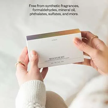 Vitruvi Signature Blend Essential Oils Kit | Floral, Citrus, Herbal, and Woodsy Aromas | 100% Pure Essential Oil Set, Essential Oils for Diffusers Aromatherapy 4x5 ml (0.17 fl. oz.)