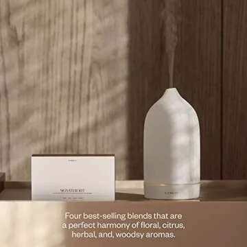 Vitruvi Signature Blend Essential Oils Kit | Floral, Citrus, Herbal, and Woodsy Aromas | 100% Pure Essential Oil Set, Essential Oils for Diffusers Aromatherapy 4x5 ml (0.17 fl. oz.)