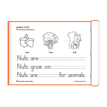 Learning Without Tears Building Writers, Student Edition- Grade K, Writing Skills in Narrative, Information, Opinion Style, Writing Fluency- Independent Writing or Whole Class- For School and Home Use