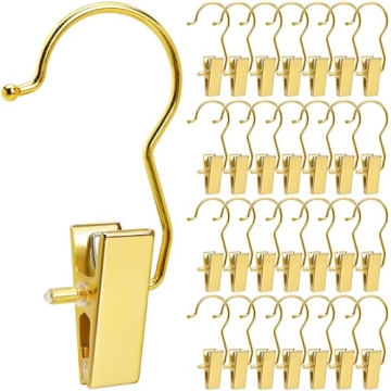 Amber Home Gold Boot Clips - Stylish Closet Hangers