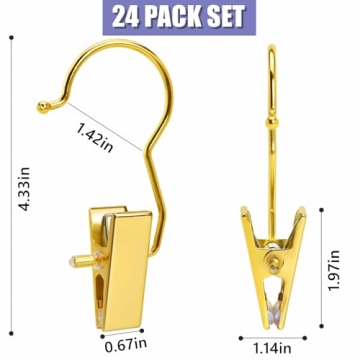 Amber Home Gold Boot Clips - Stylish Closet Hangers