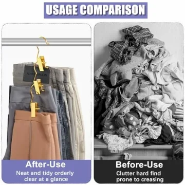 Amber Home Gold Boot Clips - Stylish Closet Hangers