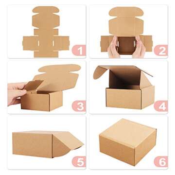 Eupako 9x6x2 Shipping Boxes - 25 Pack Durable Mailers