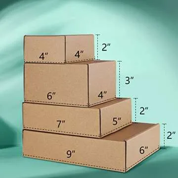 Eupako 9x6x2 Shipping Boxes - 25 Pack Durable Mailers