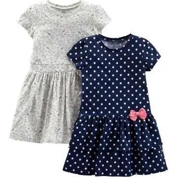 Simple Joys Toddler Dress Sets for Baby Girls - 2 Pack
