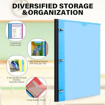 MAKHISTORY Telescoping Project Organizer - Versatile 3 Ring Binder