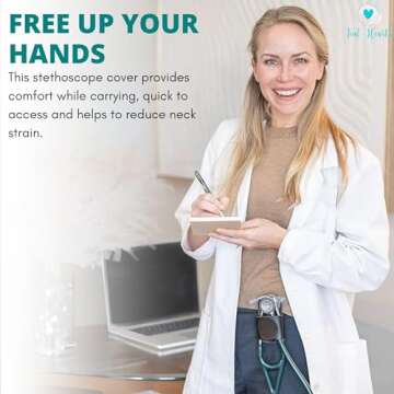 Stethoscope Holder Hip Clip - Leather Case for Nurses & Doctors