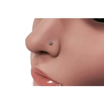 D.Bella 20G L Shaped Nose Studs for Stylish Piercing