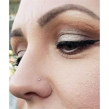 D.Bella 20G L Shaped Nose Studs for Stylish Piercing