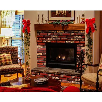 MelunMer Red Brick Peel and Stick Waterproof Wallpaper