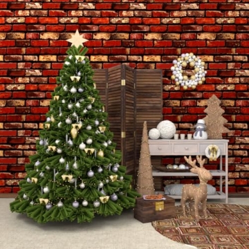 MelunMer Red Brick Peel and Stick Waterproof Wallpaper