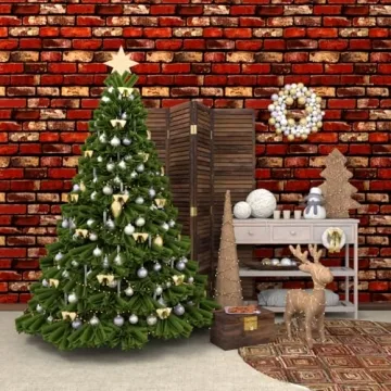 MelunMer Red Brick Peel and Stick Waterproof Wallpaper