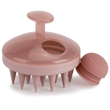 BTYMS Hair Scalp Scrubber Shampoo Brush with Dispenser, Silicone Head Scrubber Scalp Massager Hair W...