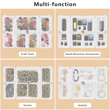 FYY Portable Pill Organizer with 7 Compartments for Travel