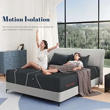 Sweetnight King Mattress, 12 Inch Gel Memory Foam Mattress in a Box, Plush Comfort King Size Mattress for Motion Isolation & Pressure Relief, Gray, Starry Night