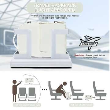 coofay Extra Large Backpack For Traveling On Airplane Carry On Backpack Flight Approved Personal Item Travel Backpack For Women Men Airline Approved Gym Bag With Shoe Compartment Weekender Hiking Bag