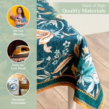 Maison d'Hermine Dark Teal Tablecloth - Elegant & Versatile