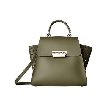 ZAC Zac Posen Eartha Top Handle-Hex Floral Perforation, One Size, MOSS