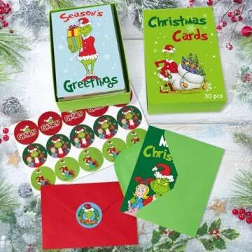 RINOLY Christmas Cards Set - 30 Boxed Greeting Cards