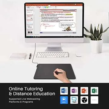 HUION Inspiroy H950P Graphics Drawing Tablet with Tilt Response Battery-Free Stylus and 8192 Pen Pressure for Mac, Windows and Android, Pen Tablet with Carrying Bag