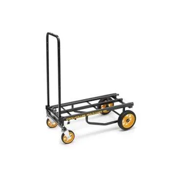 Rock-N-Roller R8RT (Mid) 8-in-1 Folding Multi-Cart/Hand Truck/Dolly/Platform Cart/34" to 52" Telescoping Frame/500 lbs. Frame Capacity, Black